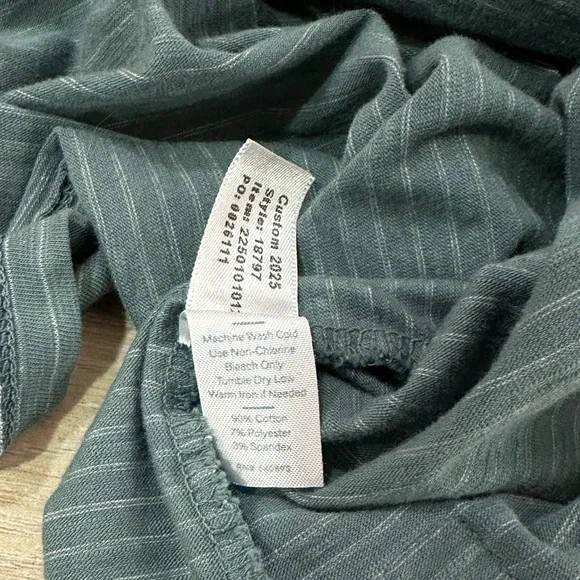 ✨NWOT✨ Marine Layer Teal Striped Short Sleeve Tee - Picture 4 of 5
